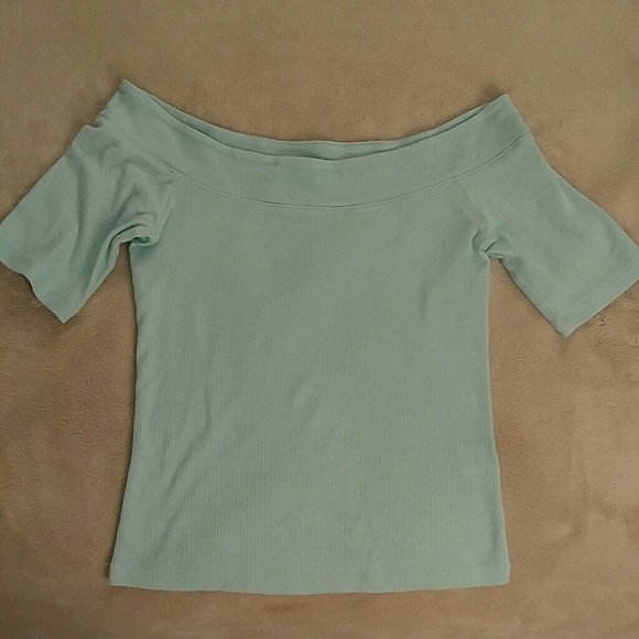SO Tops - Mint boatneck shirt